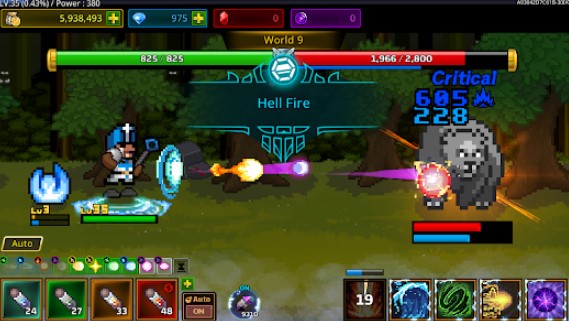 Gameplay screenshot from grow magicmaster idle rpg for Android