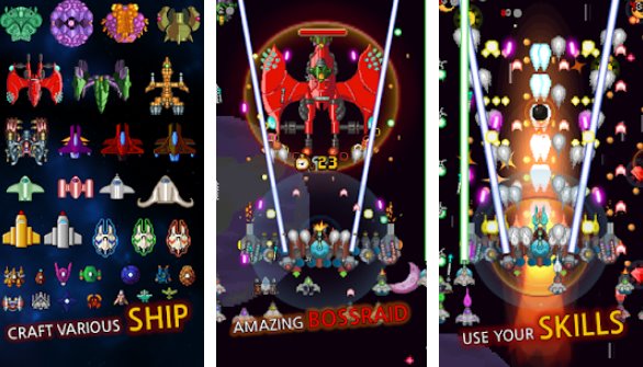 Gameplay screenshot from grow spaceship galaxy battle for Android