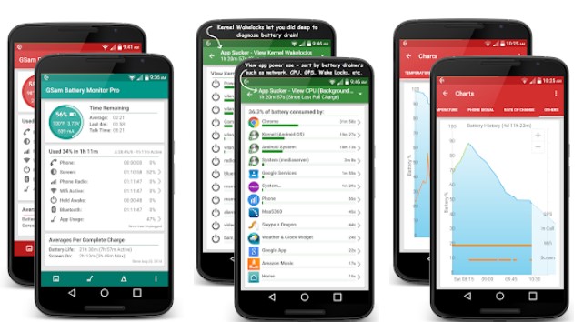 Gameplay screenshot from gsam battery monitor pro for Android