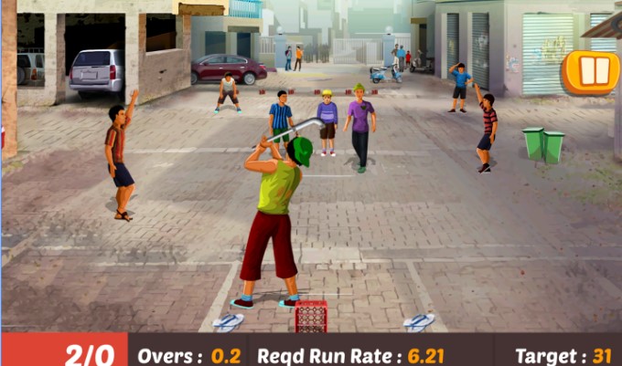 Gameplay screenshot from gully cricket game 2018 for Android