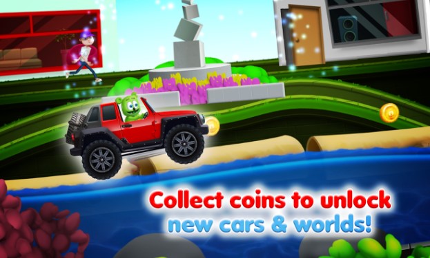Gameplay screenshot from gummybear and friends speed racing for Android