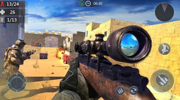 Gameplay screenshot from gun strike offline shooter 3d for Android
