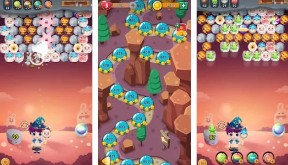 Gameplay screenshot from gunner magic bubbless for Android
