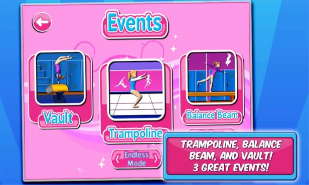 Gameplay screenshot from gymnastics events for Android