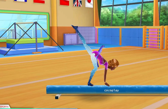 Gameplay screenshot from gymnastics superstar get a perfect 10 for Android