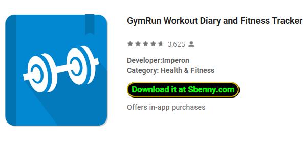 gymrun workout diary and fitness tracker