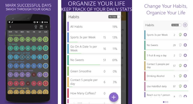 Gameplay screenshot from habit tracker for Android