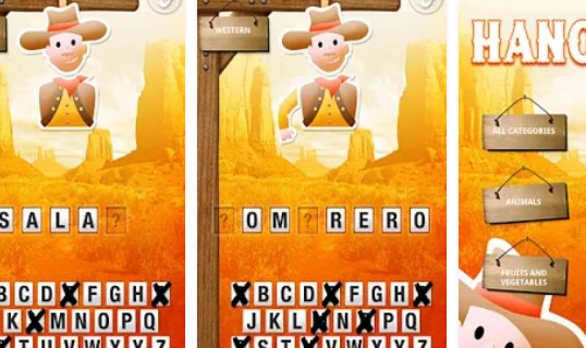 Gameplay screenshot from hangman for kids for Android