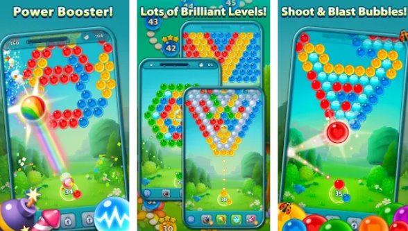 Gameplay screenshot from happy bubble shoot n pop for Android