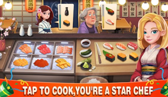 Gameplay screenshot from happy cooking chef fantasy for Android