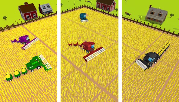 Gameplay screenshot from harvest io 3d farming arcade for Android