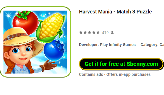 harvest mania match 3 puzzle