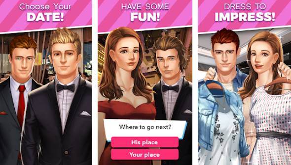 Gameplay screenshot from heartbeat choose your story romantic love game for Android