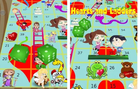 Gameplay screenshot from hearts and ladders pro for Android