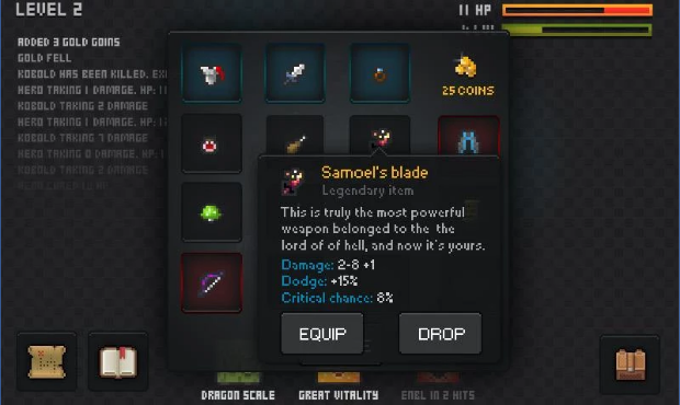 Gameplay screenshot from hell the dungeon again for Android
