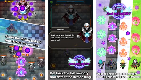 Gameplay screenshot from hero s 2nd memory shooting rpg for Android