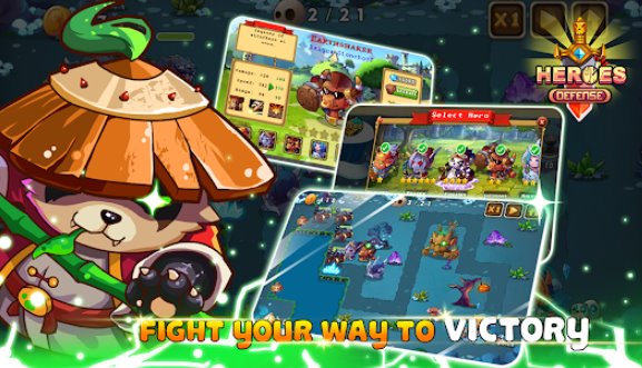 Gameplay screenshot from heroes defender fantasy epic tower defense game for Android