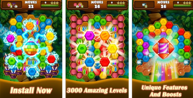 Gameplay screenshot from hexa blast for Android