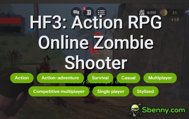 HF3 azzjoni RPG online Zombie shooter