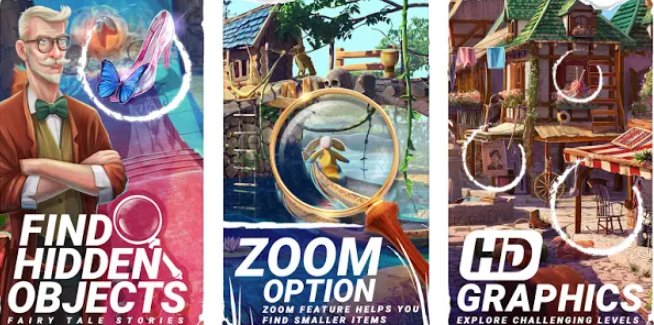Gameplay screenshot from hidden object fairy tale stories puzzle adventure for Android