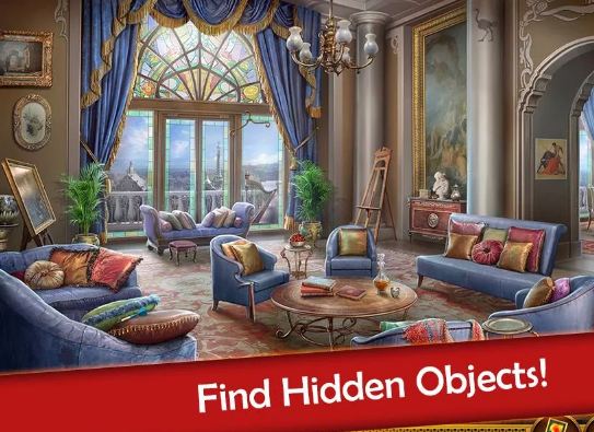 Gameplay screenshot from hidden objects mystery society hd Free crime game for Android