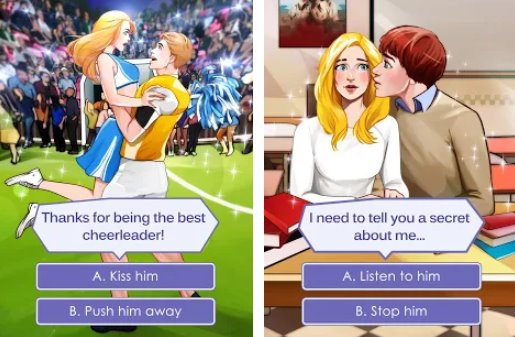 Gameplay screenshot from high school mystery messages for Android