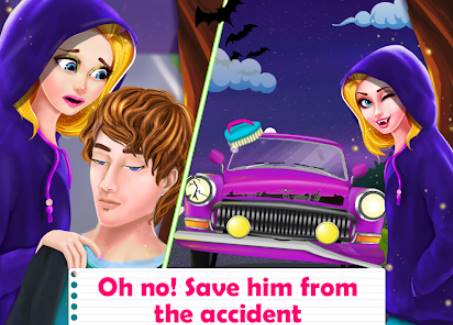 Gameplay screenshot from high school vampire love story girls game for Android