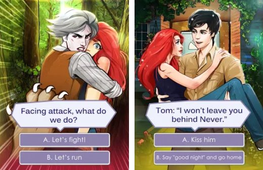 Gameplay screenshot from high school vampires teen love for Android