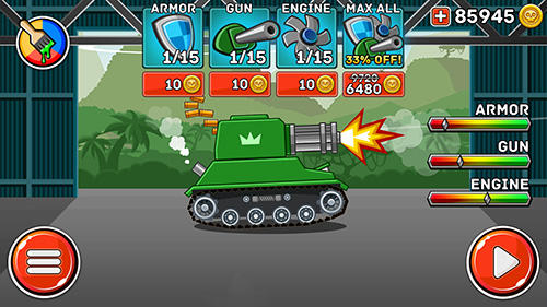 Gameplay screenshot from hills of steel for Android
