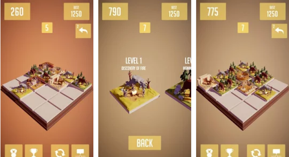 Gameplay screenshot from history 2048 pro for Android