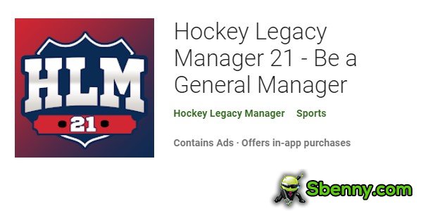 hockey legacy manager 21 ikun maniġer ġenerali