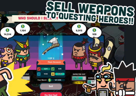 Gameplay screenshot from holy potatoes A weapon shop for Android