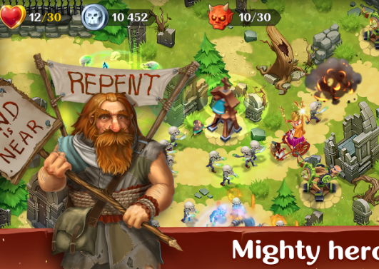 Gameplay screenshot from holy td epic Tower defense for Android