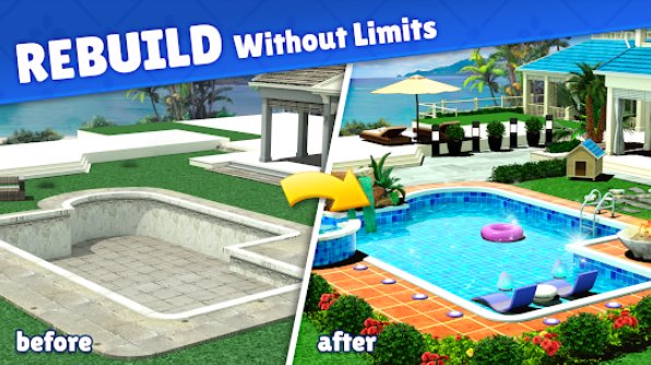 Gameplay screenshot from home design caribbean life for Android
