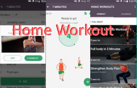 home workout no equipment and meal planner