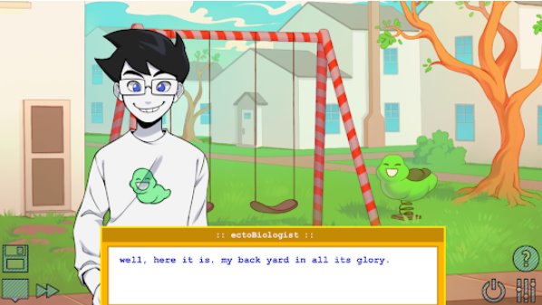 Gameplay screenshot from homestuck pesterquest for Android