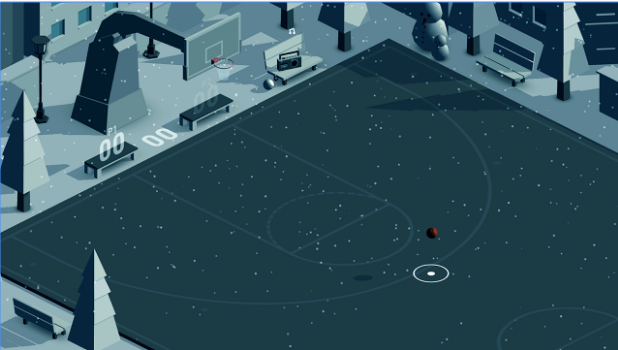 Gameplay screenshot from hoop basketball for Android
