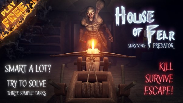 Gameplay screenshot from house of fear surviving predator pro for Android