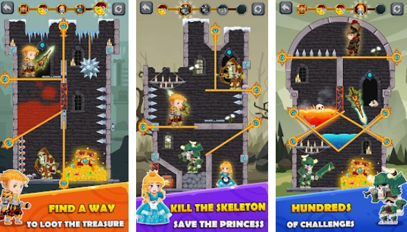 Gameplay screenshot from how to loot pin pull and hero rescue for Android