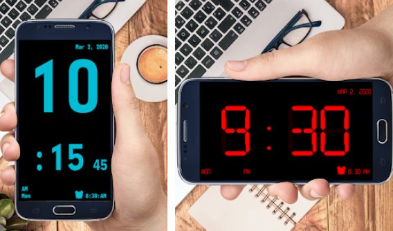 huge digital clock MOD APK Android
