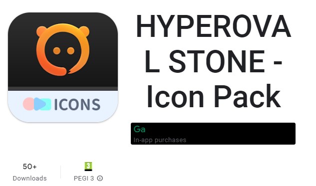 hiperovális kő ikon csomag