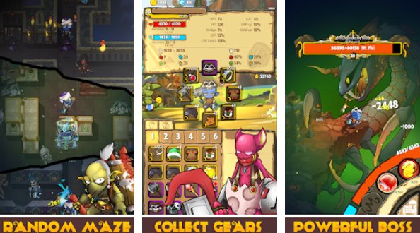 Gameplay screenshot from i monster roguelike rpg legends dark dungeon for Android