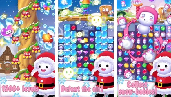 Ice Crush 2020 un puzzle de bijoux correspondant à l'aventure MOD APK Android