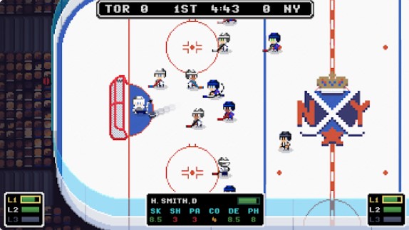 Gameplay screenshot from ice league hockey for Android