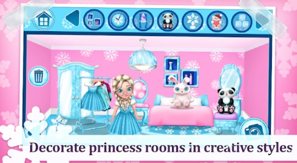 Gameplay screenshot from ice princess doll house games for Android