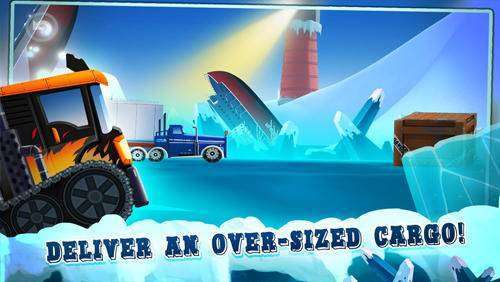 Gameplay screenshot from ice road truck driving race for Android