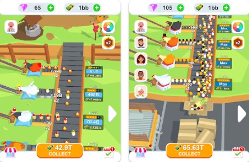 Gameplay screenshot from idle egg factory for Android