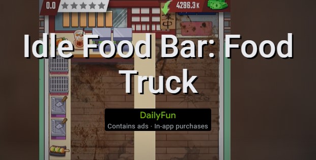 Простой грузовик с едой в баре