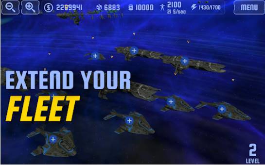 Gameplay screenshot from idle galaxy miner strategy for Android