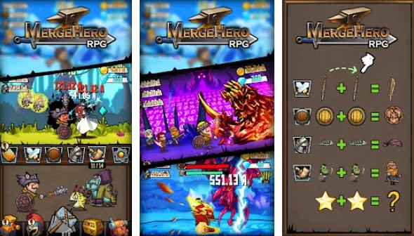 Gameplay screenshot from idle games rpg merge hero for Android